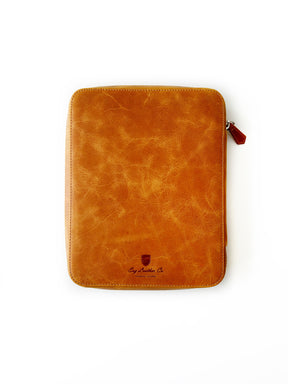 Autumn Golden Leaf 9 Slot Leather Pen Case and A5 Size Organizer