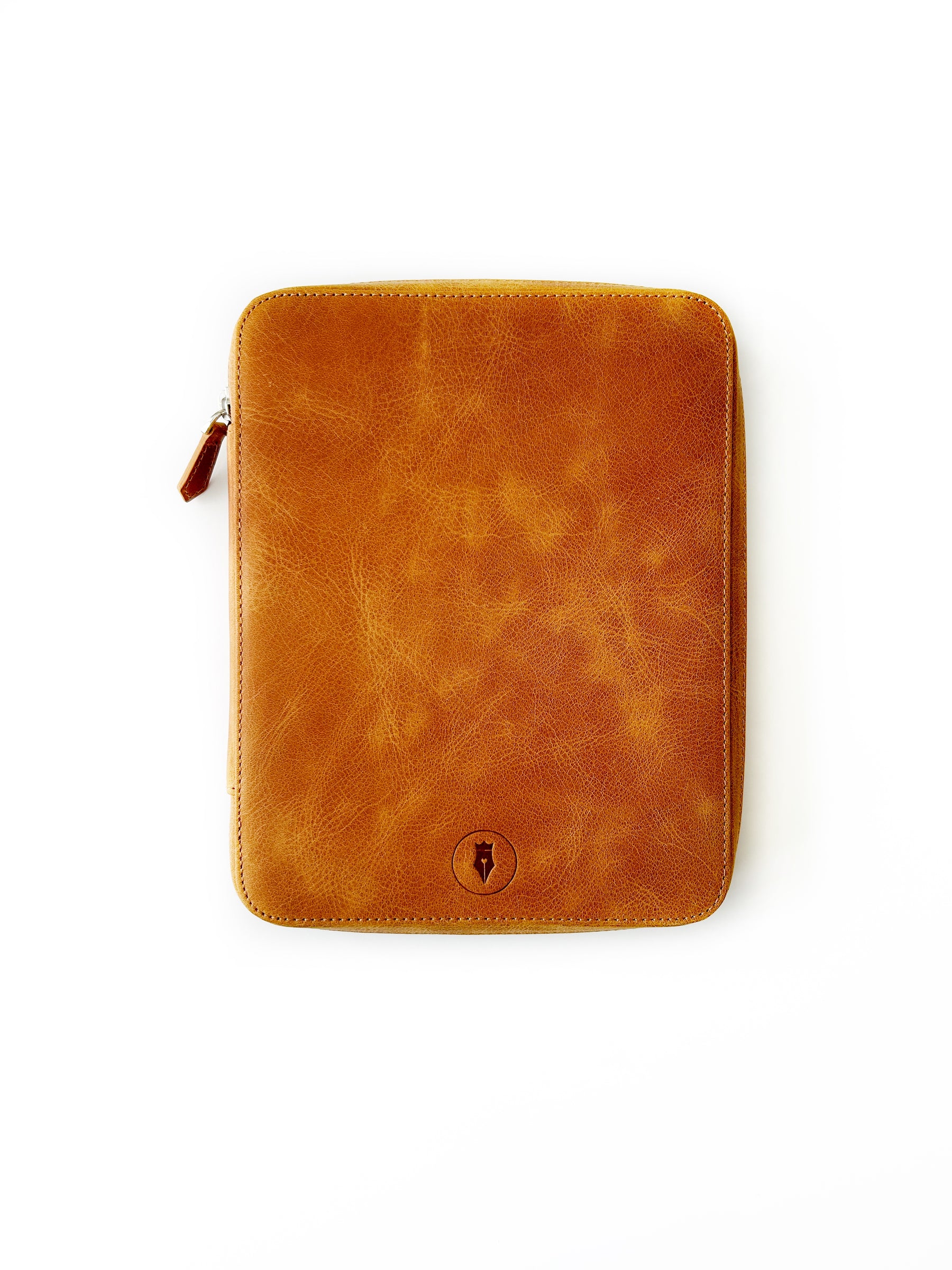 Autumn Golden Leaf 18 Slot Leather Pen Case