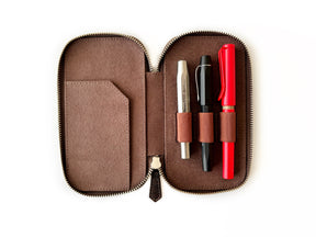 Galaxy 3 Slot Leather Pen Case