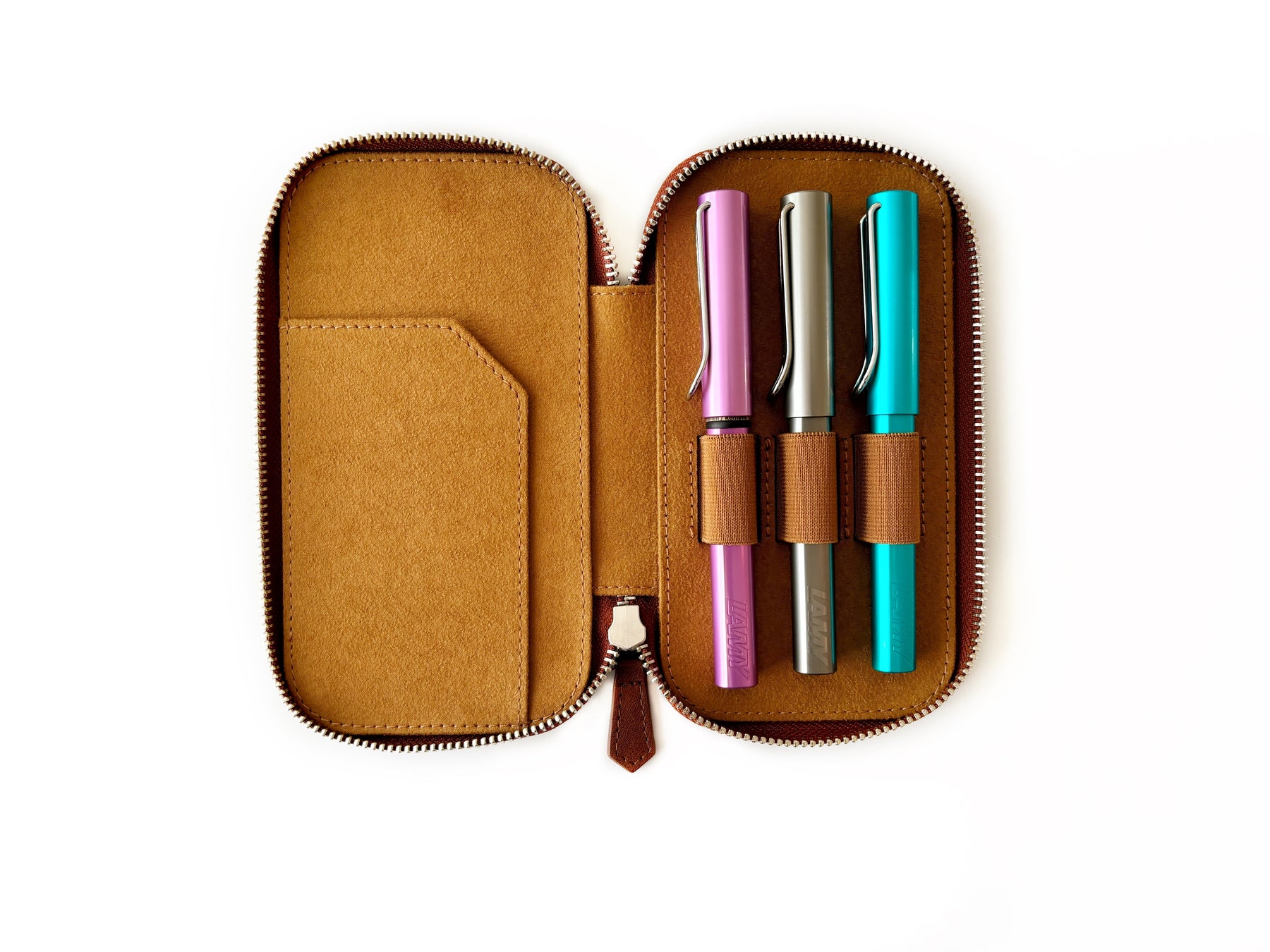 Mars 3 Slot Leather Pen Case