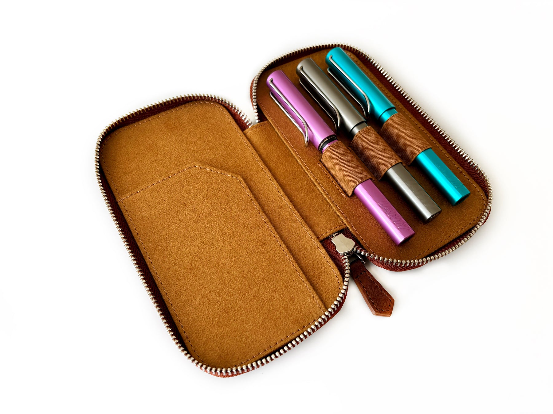 Mars 3 Slot Leather Pen Case