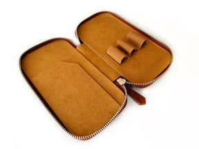 Mars 3 Slot Leather Pen Case