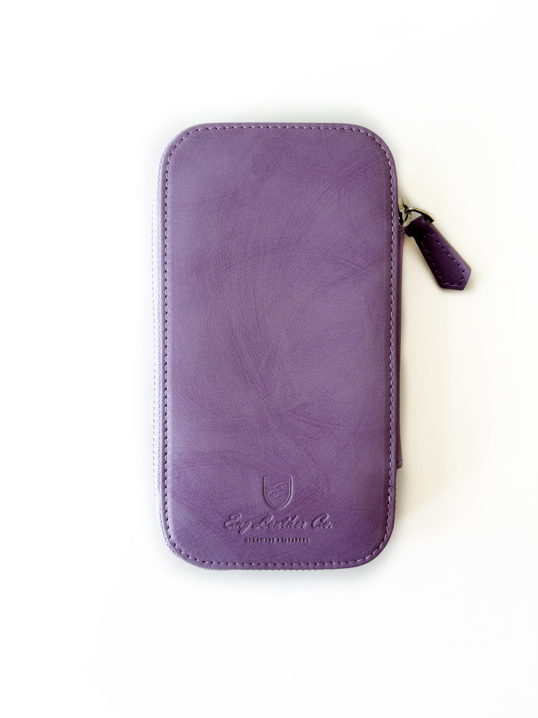 Light Lavender 3 Slot Leather Pen case