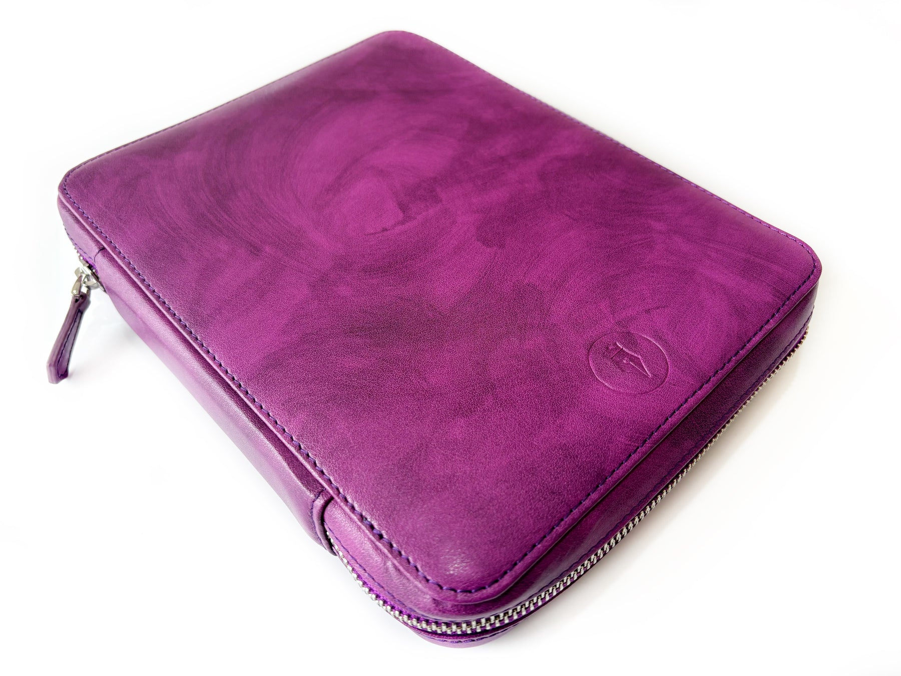 Galaxy Violet 18 Slot Leather Pen Case