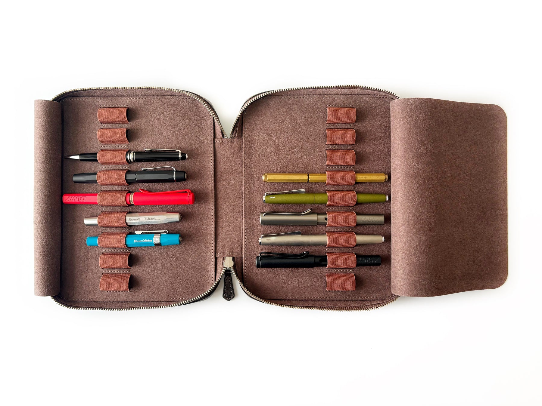 Galaxy 18 Slot Leather Pen Case