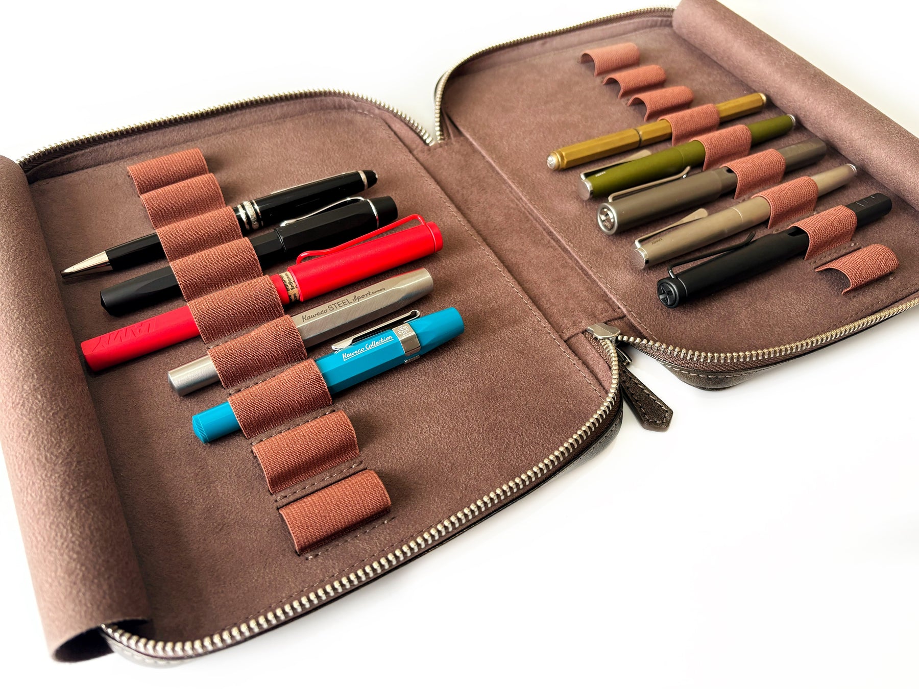 Galaxy 18 Slot Leather Pen Case