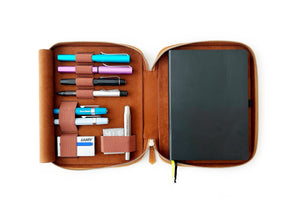 Autumn Golden Leaf 4 Slot Pen Case and A5 Size Organizer