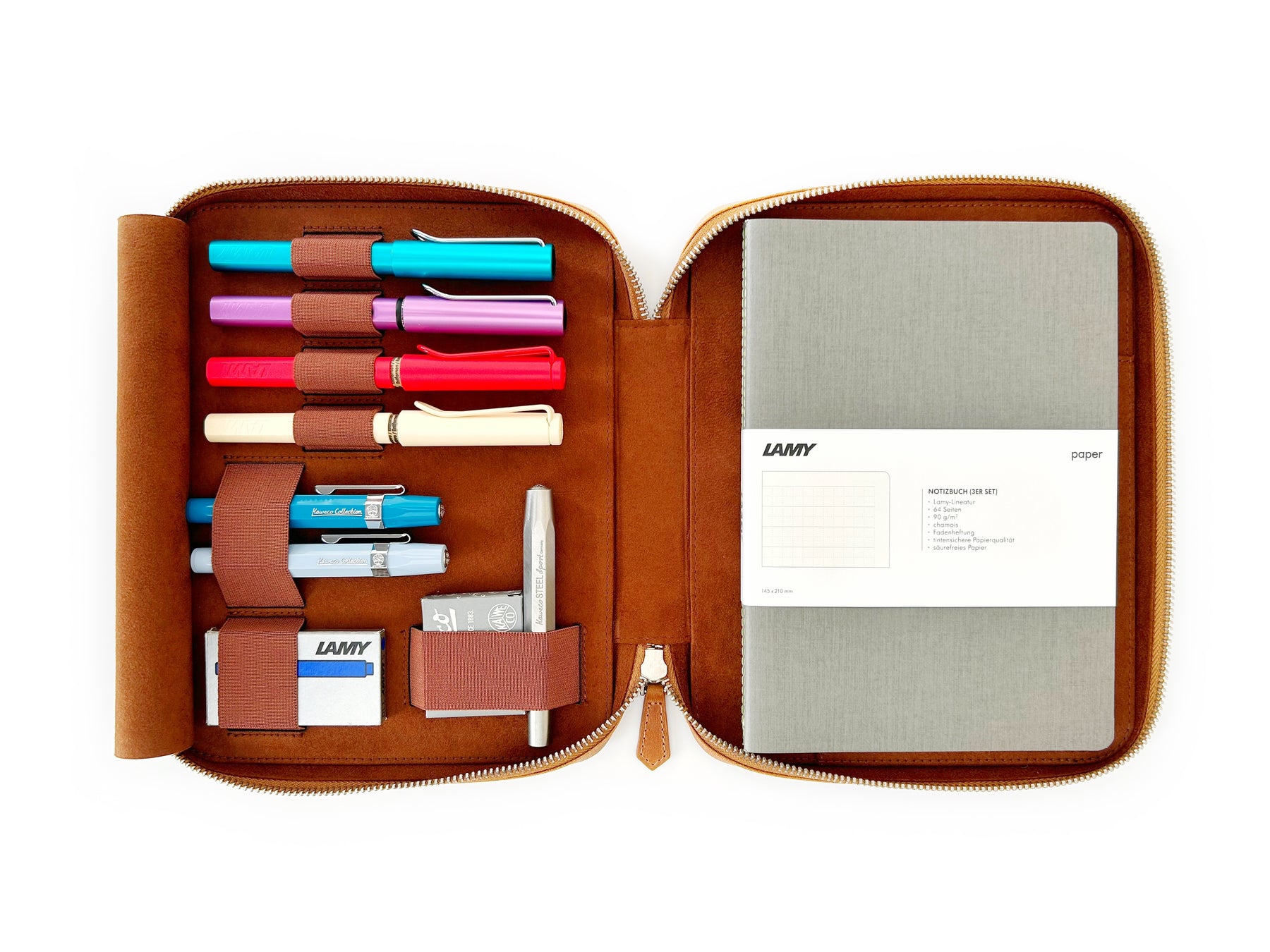 Autumn Golden Leaf 4 Slot Pen Case and A5 Size Organizer