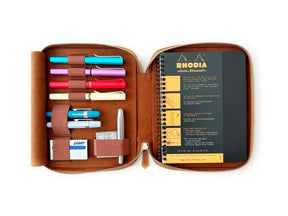 Autumn Golden Leaf 4 Slot Pen Case and A5 Size Organizer