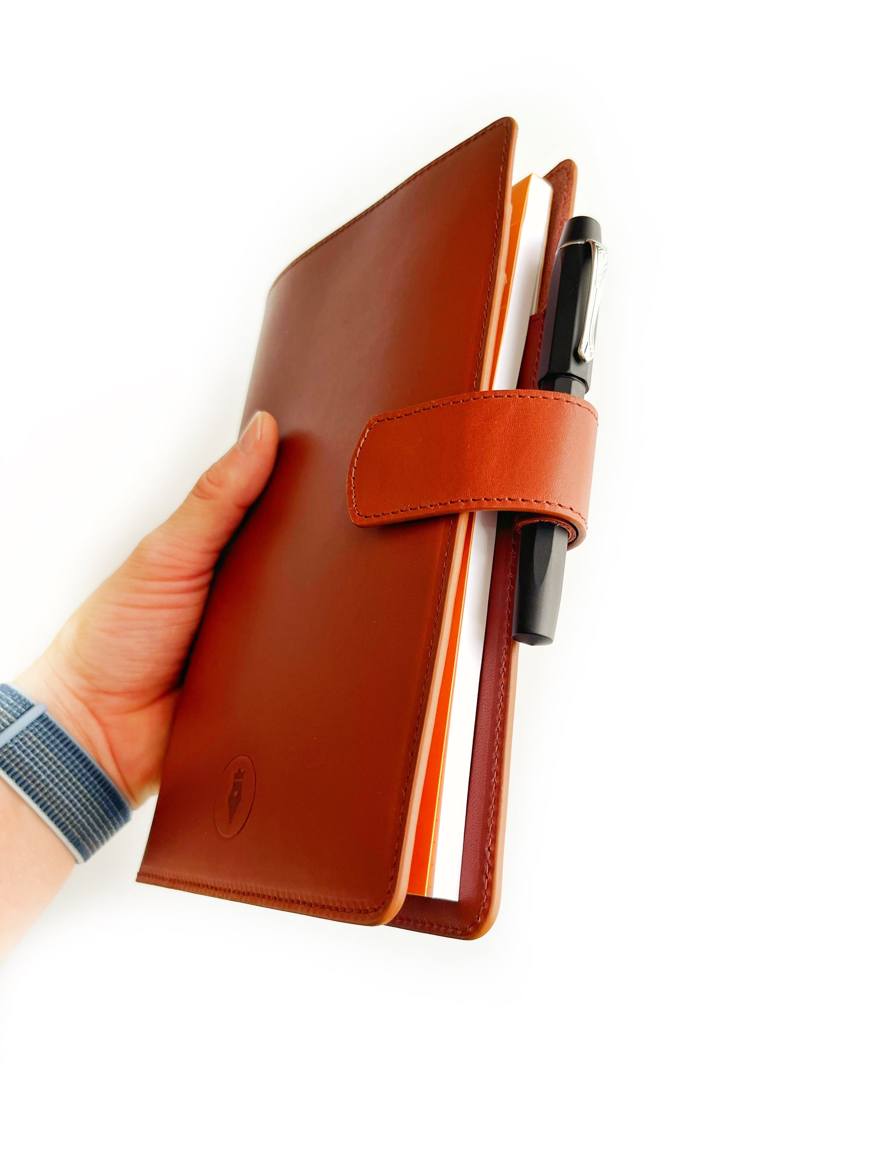 English Tan A5 Size Leather Notebook Cover