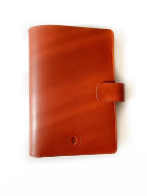 English Tan A5 Size Leather Notebook Cover