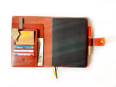 English Tan A5 Size Leather Notebook Cover