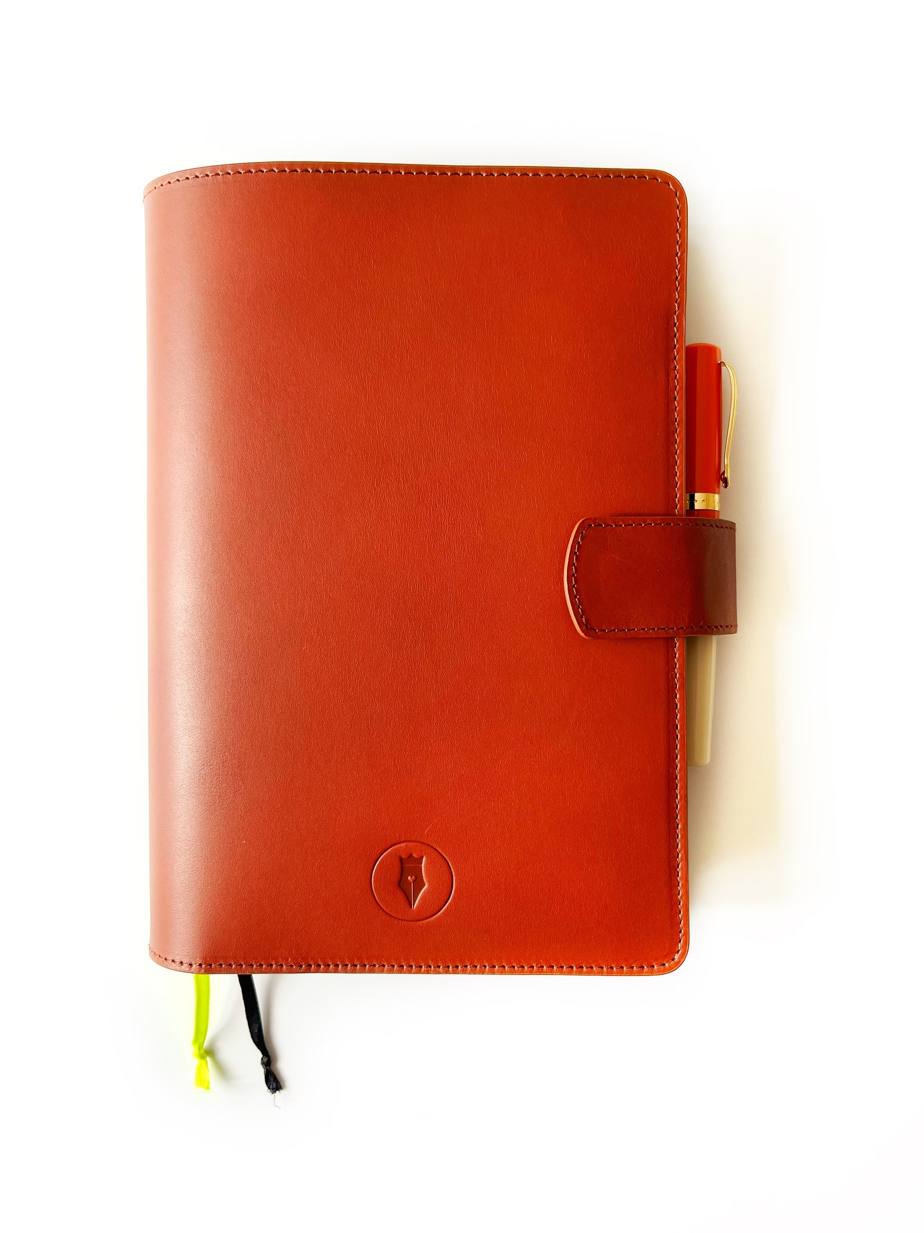 English Tan A5 Size Leather Notebook Cover