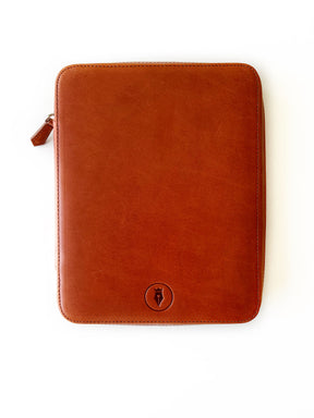 Shine Chestnut 18 Slot Leather Pen Case